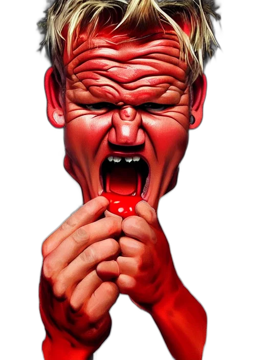face, mask, creature, photorealistic transparent PNG cut-out