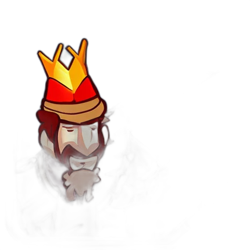 crown, hat, staff, concept art, pixel art, fantasy art, 3d render, defender transparent PNG cut-out