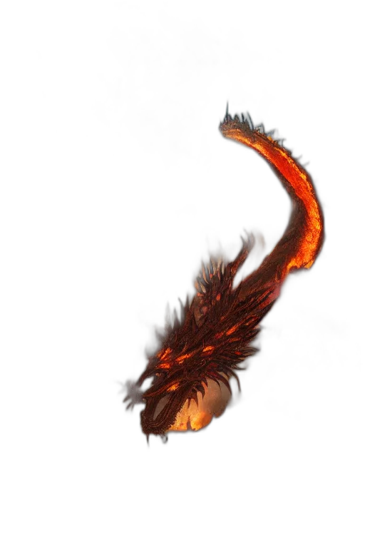 dragon, staff, hair, animal transparent PNG cut-out