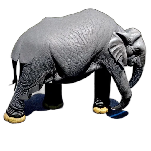 animal, creature, shoes, hat, 3d render, concept art, photorealistic, elepheagle transparent PNG cut-out