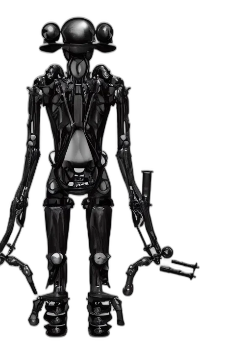 robot, cyberpunk, concept art, 3d render transparent PNG cut-out
