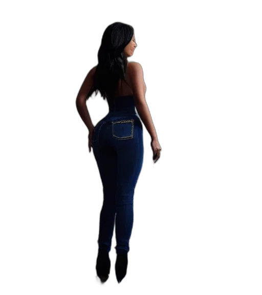 dress, jacket, 3d render, rear transparent PNG cut-out