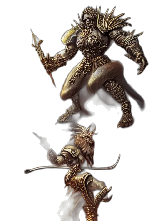 sword, weapon, concept art, fantasy art, comic book art, earth tones, golden, warhammer transparent PNG cut-out