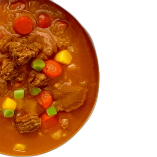 food, crown, photorealistic, 3d render transparent PNG cut-out