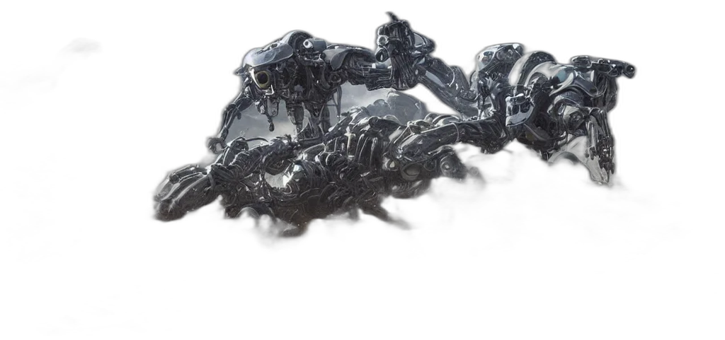 robot, jewelry, dragon, crown, concept art, 3d render, photorealistic, fantasy art transparent PNG cut-out