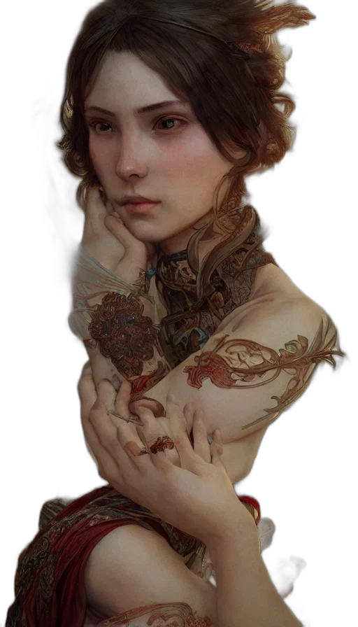 dress, jewelry, face, crown transparent PNG cut-out