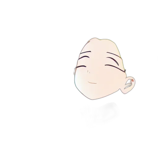 mask, hair, face, creature, anime, cartoon, 3d render, pixel art transparent PNG cut-out