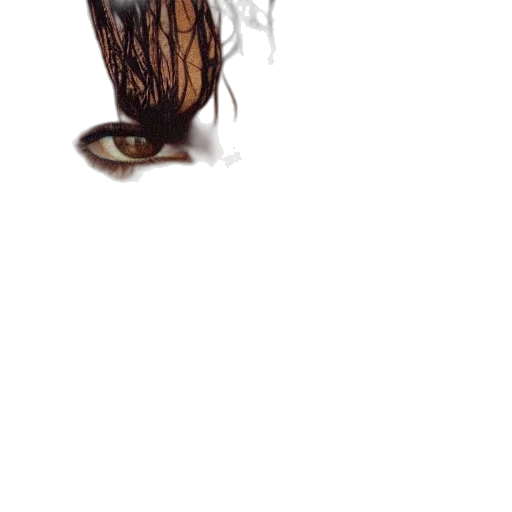 hair, face, mask, creature transparent PNG cut-out