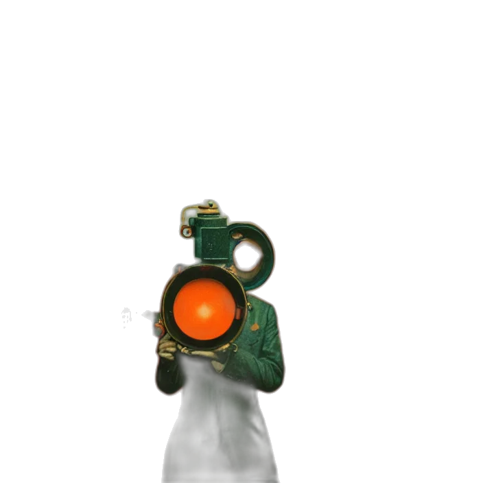 bottle, weapon, robot, staff, 3d render, concept art, photorealistic, outer space transparent PNG cut-out