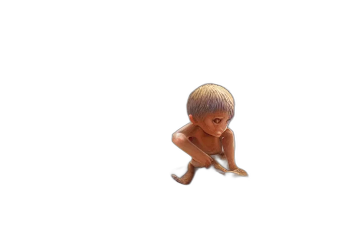 creature, hair, animal, face, pixel art, 3d render, concept art, photorealistic transparent PNG cut-out