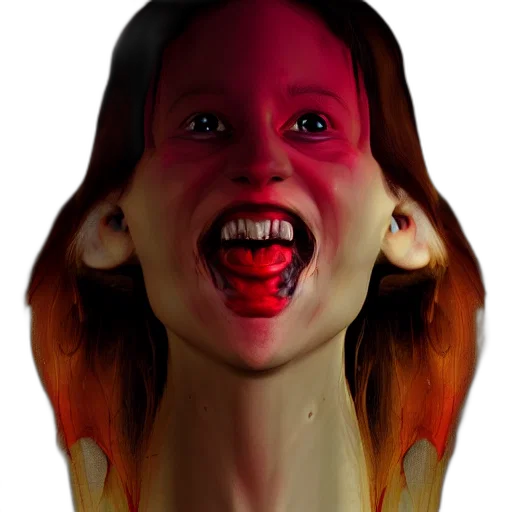 face, mask, creature, staff transparent PNG cut-out