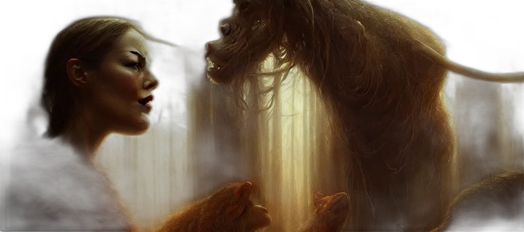 creature, animal, photorealistic, concept art transparent PNG cut-out