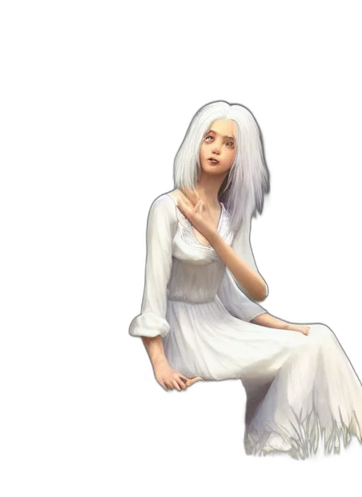 dress, staff, fantasy art, concept art transparent PNG cut-out