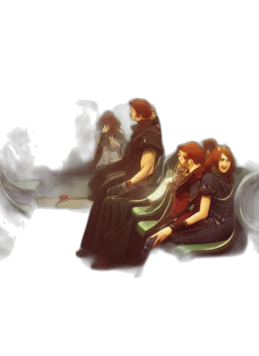 concept art, fantasy art, pixel art, watercolor, fire, fog, forest, underwater transparent PNG cut-out