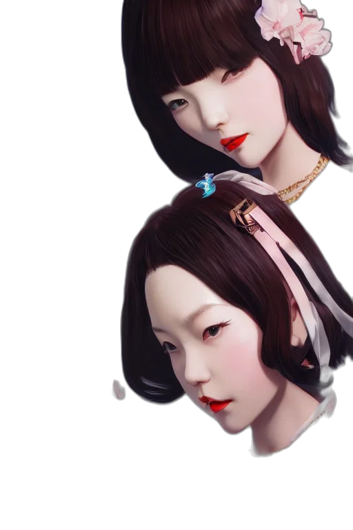 face, mask, hair, photorealistic transparent PNG cut-out