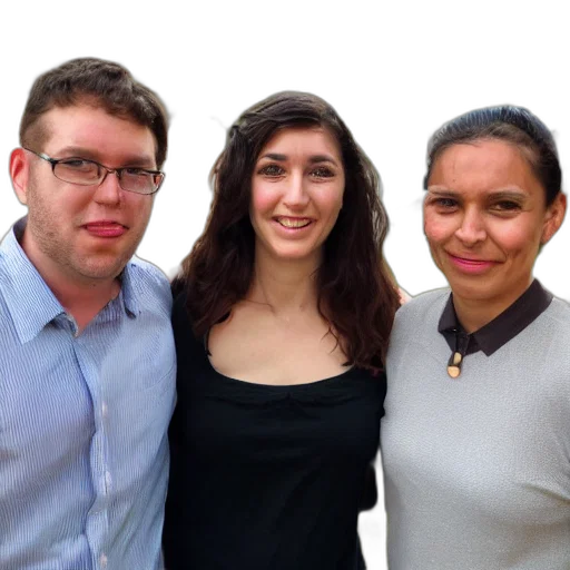 staff, three, humans transparent PNG cut-out