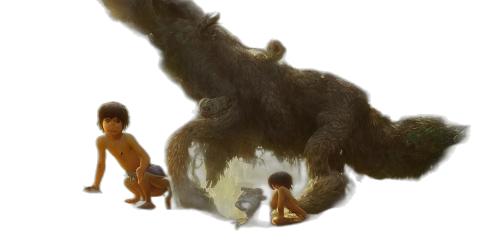 creature, animal, staff, concept art, 3d render, fantasy art, photorealistic, forest transparent PNG cut-out