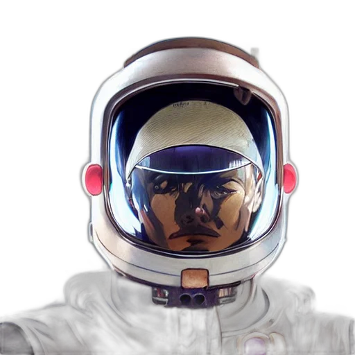 face, robot, mask, comic book art, concept art, photorealistic, anime, outer space transparent PNG cut-out