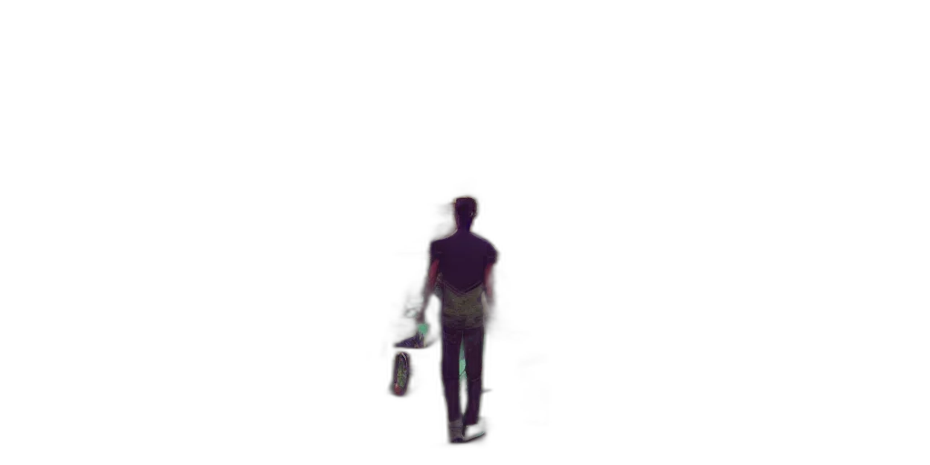 robot, staff, umbrella, jacket transparent PNG cut-out