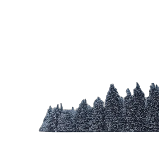 tree, crown, hair, hat, 3d render, concept art, photorealistic, pixel art transparent PNG cut-out