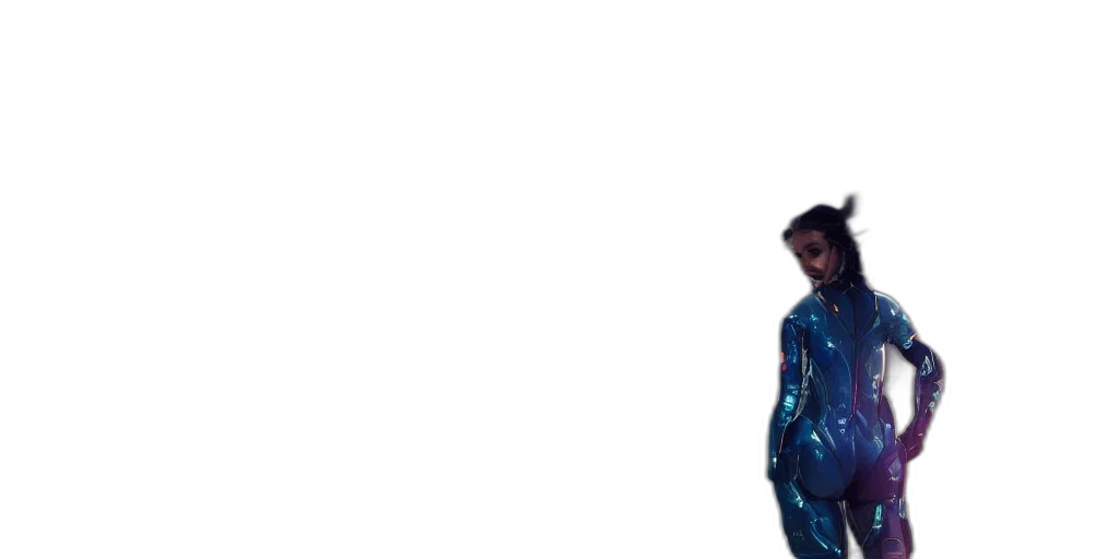 dress, jacket, hair, staff transparent PNG cut-out