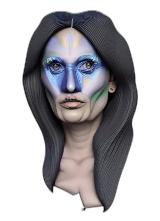 mask, face, hair, jewelry transparent PNG cut-out