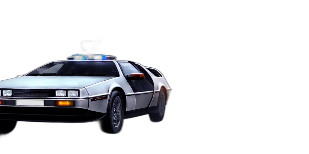 car, robot, weapon, concept art, 3d render, cyberpunk, pixel art, delorean transparent PNG cut-out