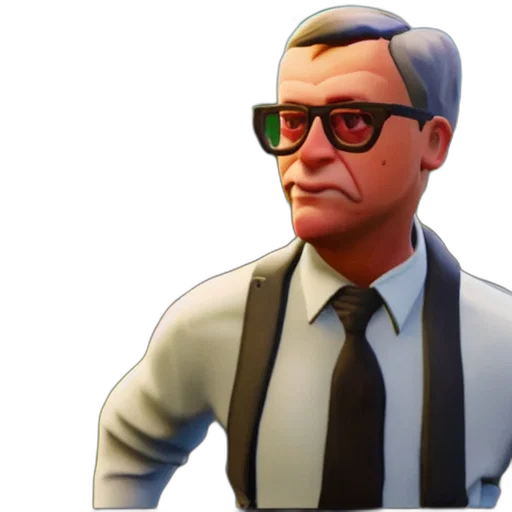 staff, jacket, face, concept art, 3d render, pixel art, cartoon, governor transparent PNG cut-out
