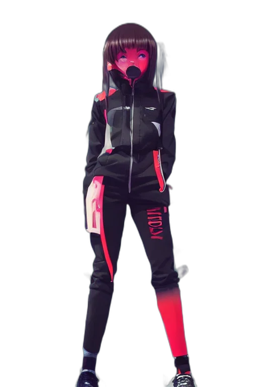 jacket, staff, mask, weapon transparent PNG cut-out