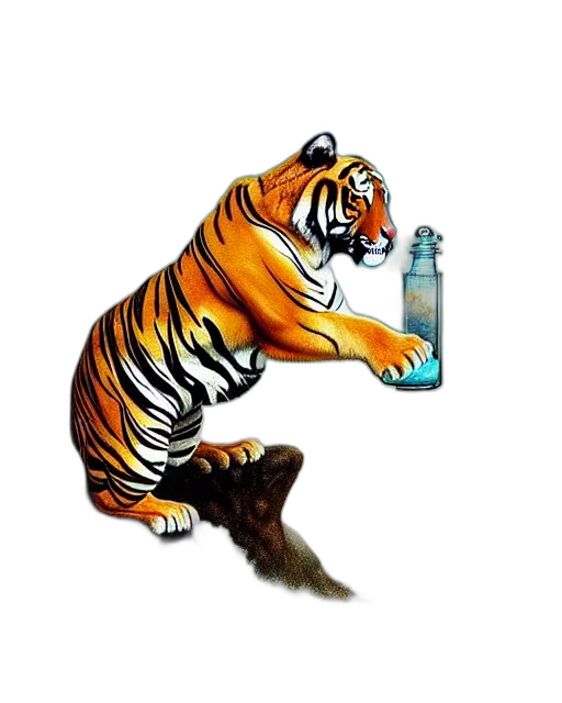 bottle, animal, creature, concept art transparent PNG cut-out