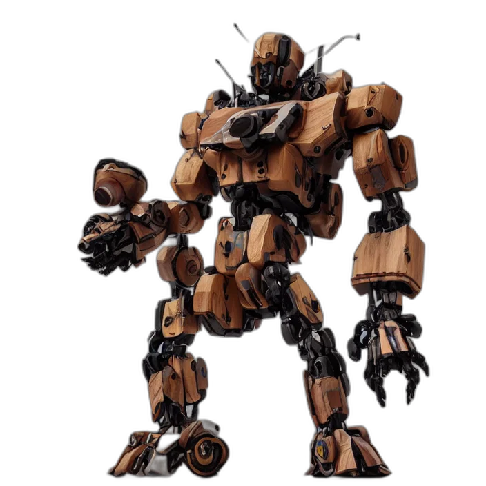 robot, weapon, concept art, 3d render transparent PNG cut-out