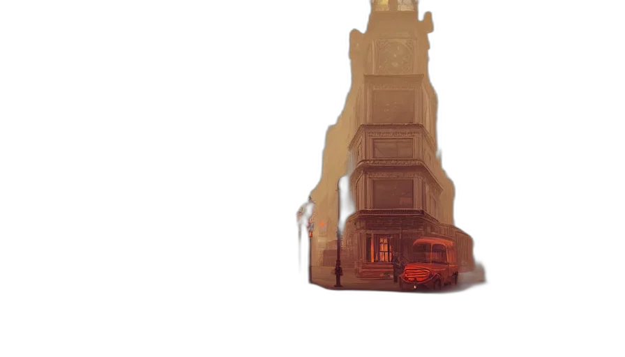 building, furniture, crown, concept art, 3d render, fantasy art, photorealistic, city street transparent PNG cut-out
