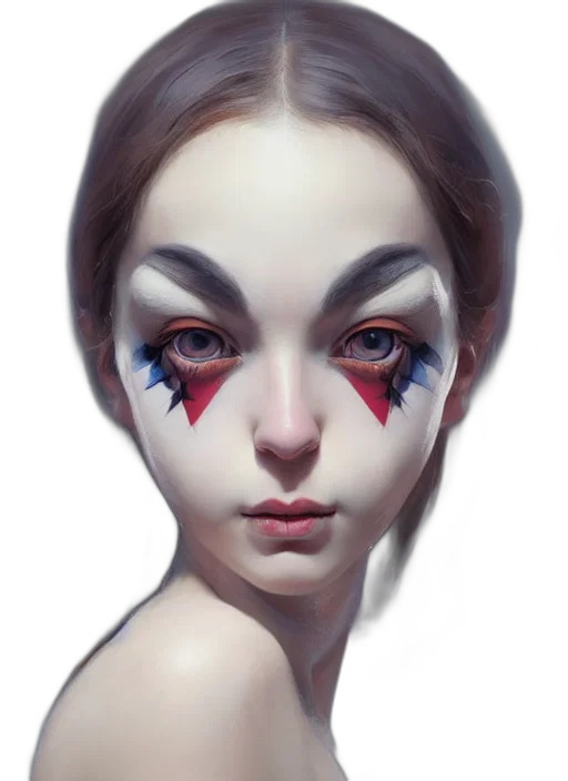 face, mask, creature, robot, fantasy art, photorealistic, concept art, oil painting transparent PNG cut-out