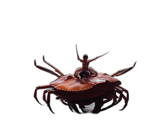 creature, animal, crown, food, 3d render, concept art, photorealistic, underwater transparent PNG cut-out
