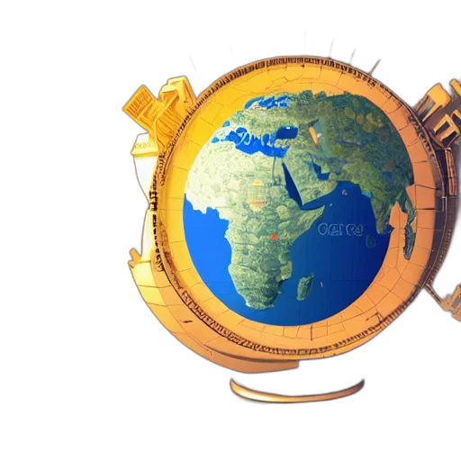 vector, globe, illustration, famous transparent PNG cut-out