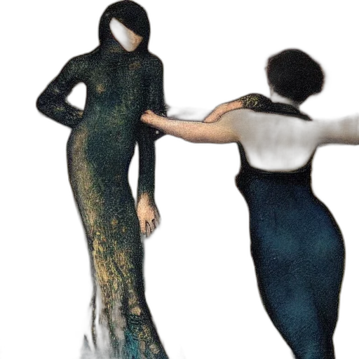 dress, jewelry, concept art, 3d render, watercolor, photorealistic, underwater, woman transparent PNG cut-out