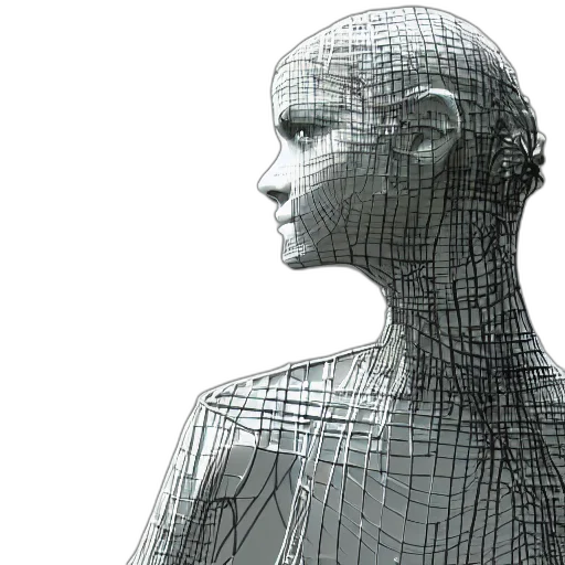 robot, face, mask, 3d render, concept art, photorealistic, cyberpunk, emma transparent PNG cut-out