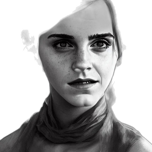 face, mask, concept art, photorealistic transparent PNG cut-out