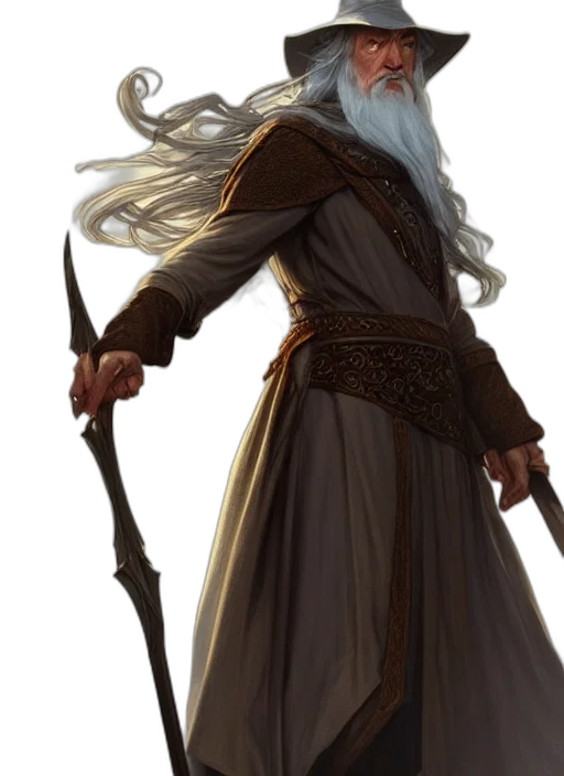 staff, sword, dragon, fantasy art, concept art, comic book art, pixel art, earth tones transparent PNG cut-out