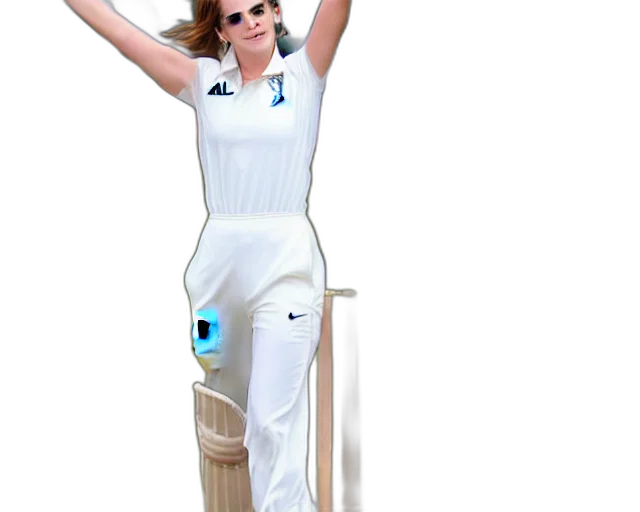 emma, watson, opens, batting transparent PNG cut-out