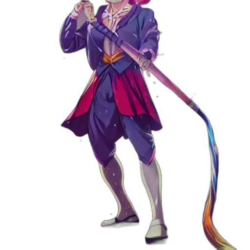 staff, sword, weapon, concept art, fantasy art, anime, pixel art, colorful transparent PNG cut-out