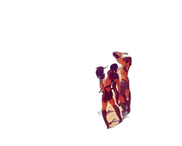 dress, umbrella, staff, crown, 3d render, pixel art, concept art, photorealistic transparent PNG cut-out