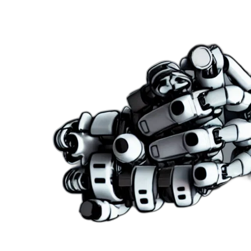 robot, weapon, concept art, 3d render transparent PNG cut-out
