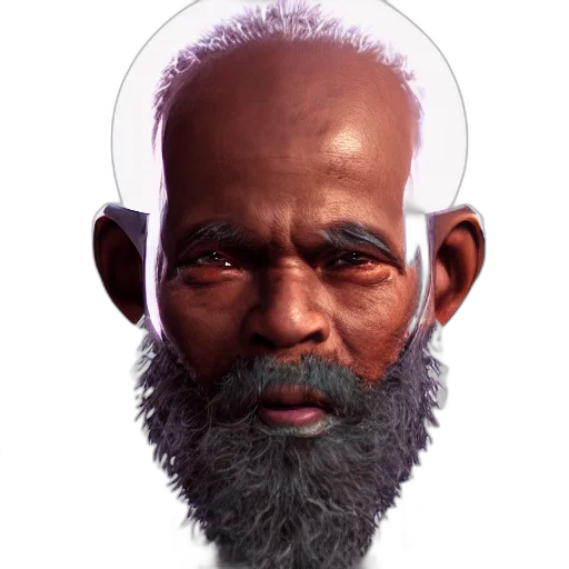 face, mask, staff, creature transparent PNG cut-out