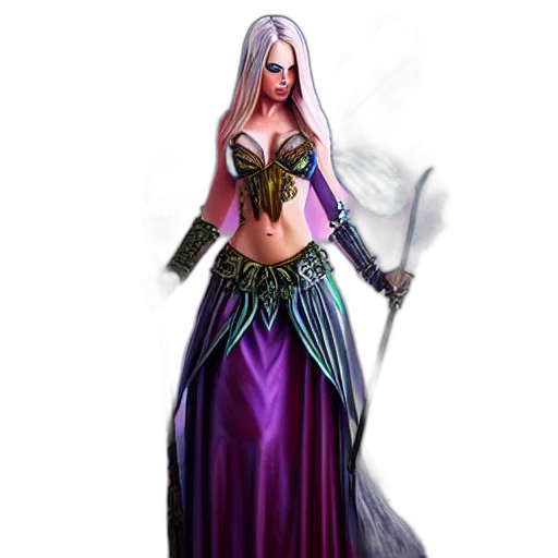 staff, dress, sword, fantasy art transparent PNG cut-out