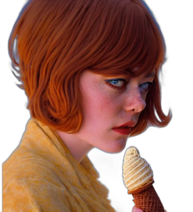 face, hair, creature, staff transparent PNG cut-out