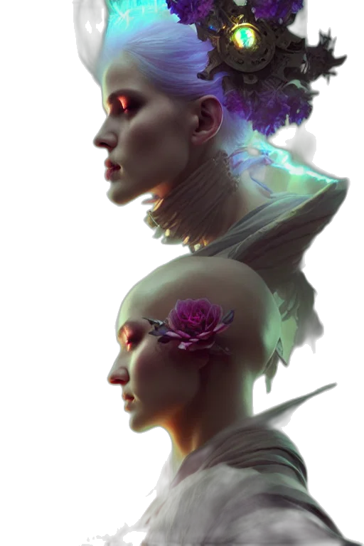 crown, face, mask, flower transparent PNG cut-out