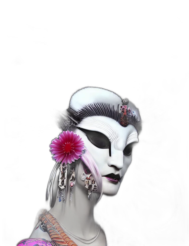 mask, flower, face, crown transparent PNG cut-out