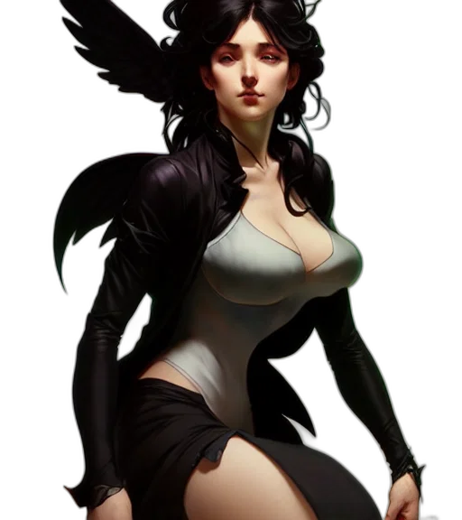 fantasy art, concept art, comic book art, pixel art, dark, monochrome, full, body transparent PNG cut-out