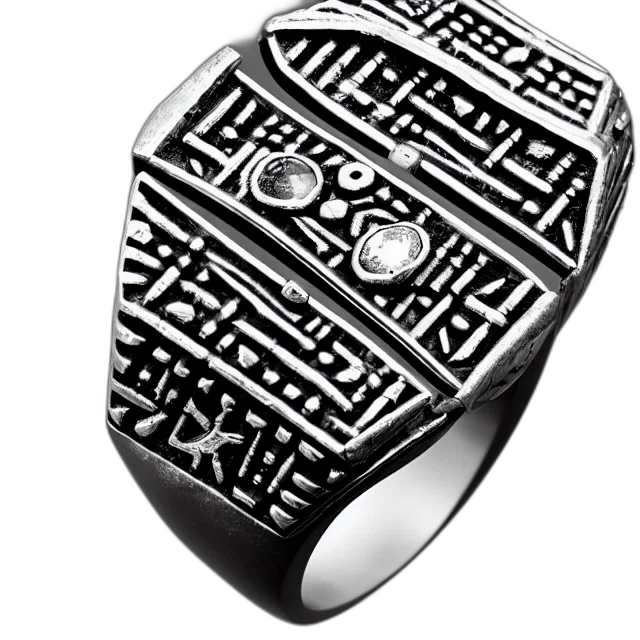 jewelry, monochrome, photo, egyptian, ring, high, detail, studio transparent PNG cut-out